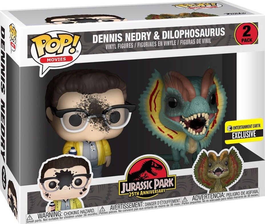 Az Jurassic Park : Dennis Nedry &amp; Dilophosaurus EEE 2 Pack
