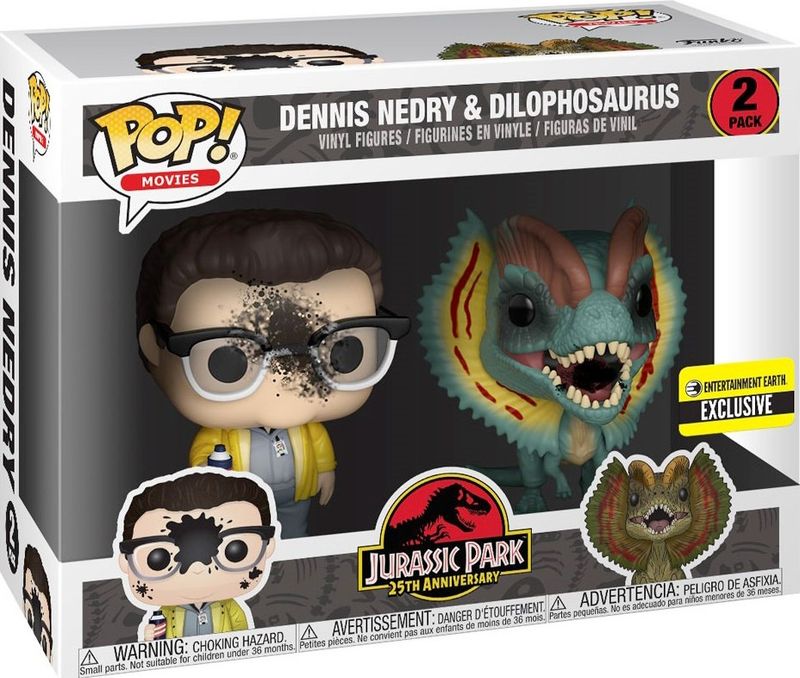 Az Jurassic Park : Dennis Nedry &amp; Dilophosaurus EEE 2 Pack