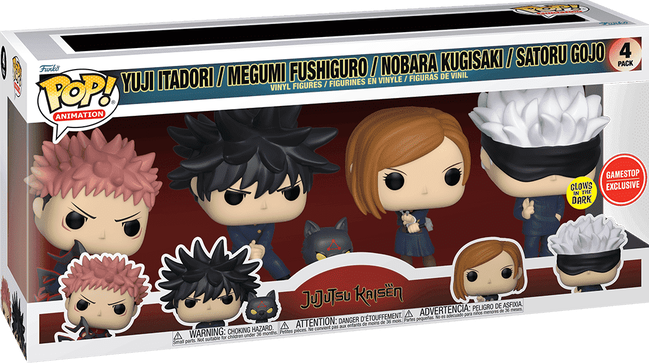 Nn1 Jujutsu Kaisen : Yuji Itadori / Megumi Fushiguro / Nobara Kugisaki / Satoru Gojo GID GS 4 Pack