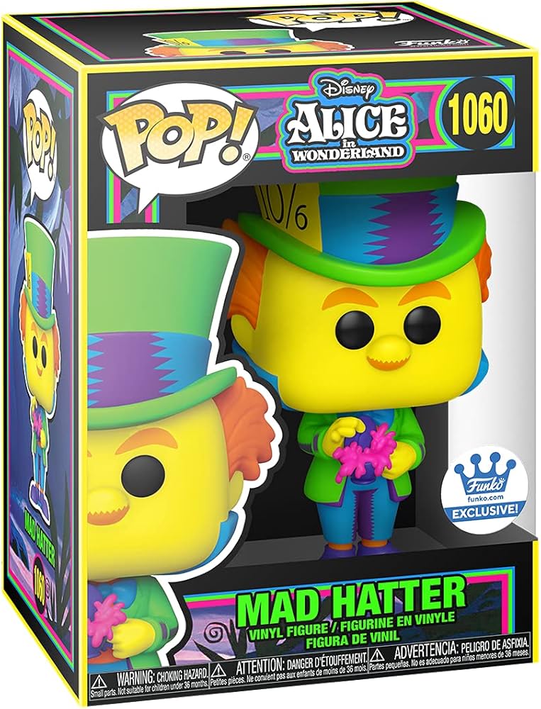 Pe56 Alice In Wonderland : Mad Hatter Funko Excl. 1060 Black Light