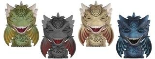 Ey455 Dorbz Rhaelgal, Drogon, Viserion &amp; Icy Viserion 4 Pack 2018 Sumcon