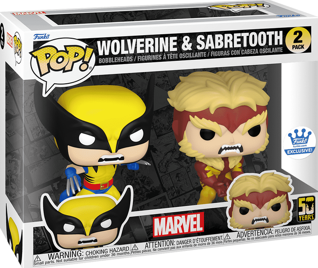 Pp7 Wolverine &amp; Sabretooth Funko Excl. 2 Pack