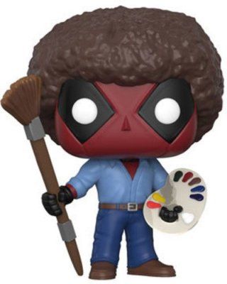 Qh127 Deadpool As Bob Ross 319