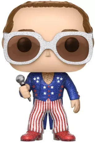 Qp36 Elton John Red, White &amp; Blue Glitter F.Y.E. 63