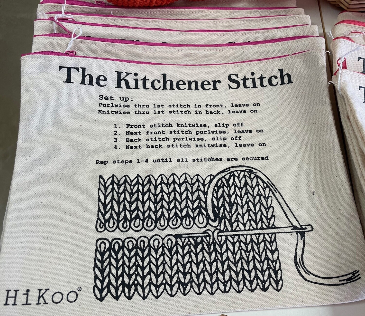 Kitchener Stitch Project Bag