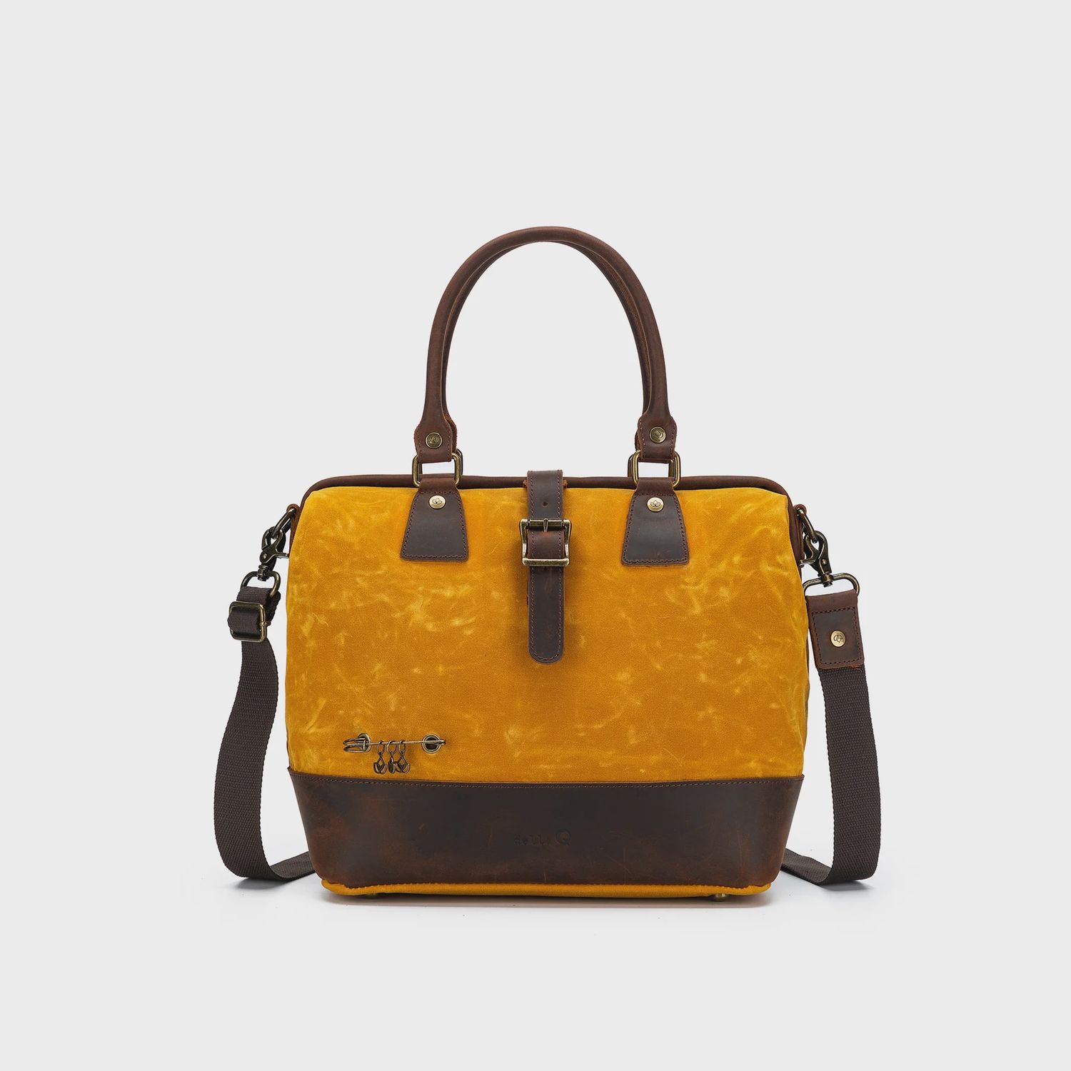 Maker&#39;s Canvas Satchel-Disc, Color: Mustard