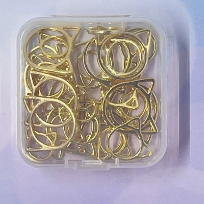Stitch Marker Rings Metal Cat