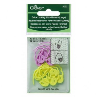 Stitch Markers Quick Lock, Variant 2: Clover / Large / 3032