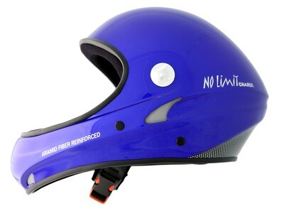 Charly No Limit Hang Gliding Helmet with Clear Visor, Color: Blue, Size: Small
