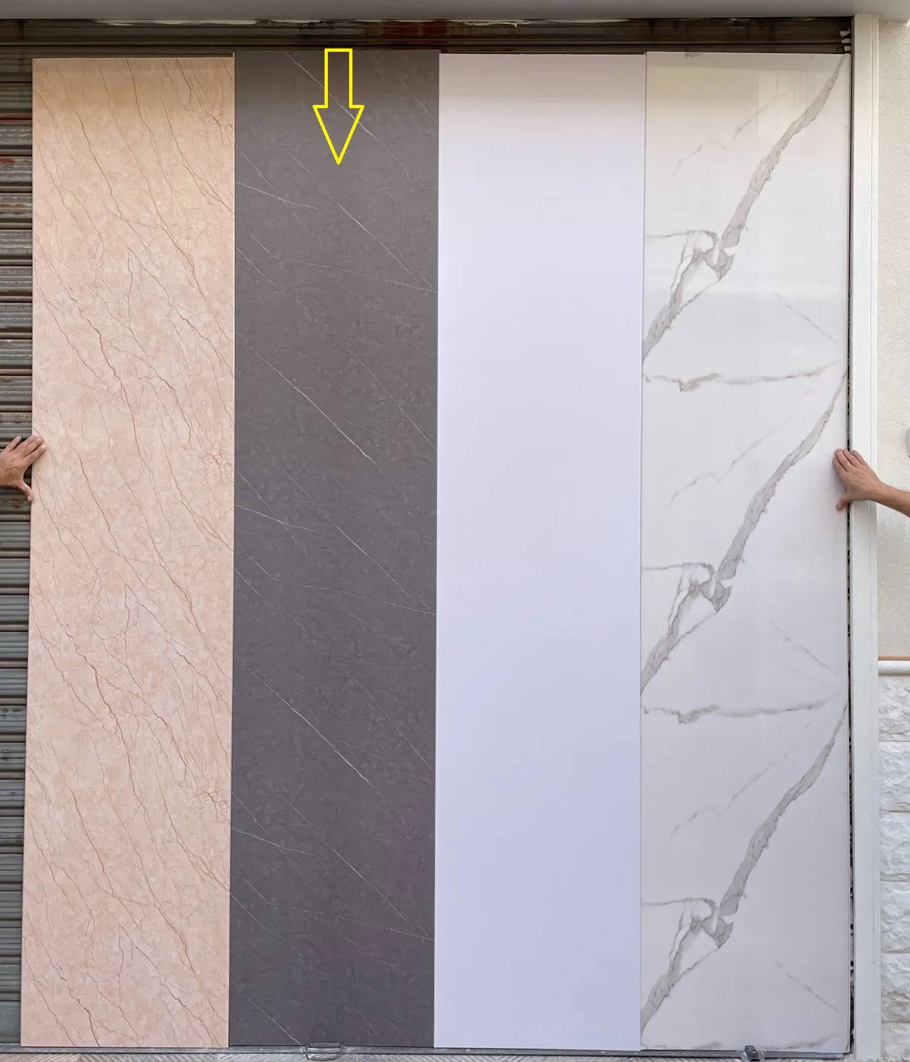 LINEAR PANEL 60cm (LARGHEZZA) X 2,90m (ALTEZZA) GRIGIO EFFETTO MARMO