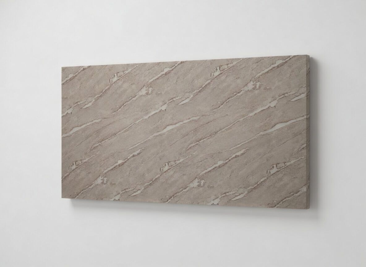 PANNELLO TV ARTIGIANALE  RETROILLUMINATO (TV BOARD 55"-70") EFFETTO GRANITICO MID GLOSS 210X114cm /STAFFA INCLUSA/  4 LATI ANGOLATI/ INCLUSO IMBALLO SPECIALE IN LEGNO