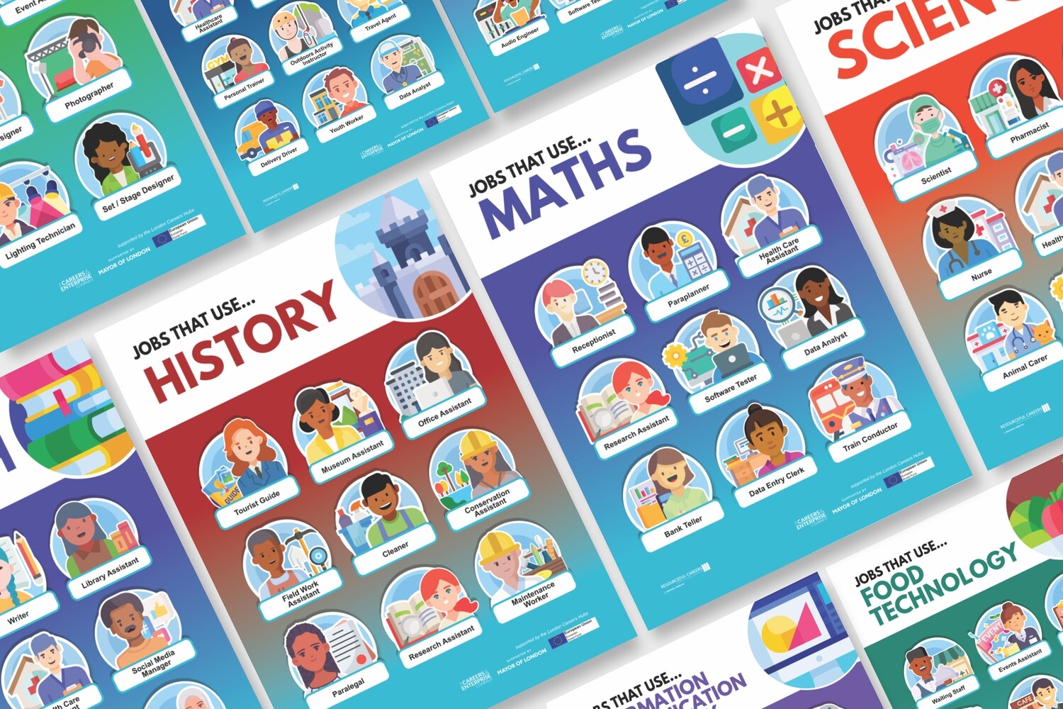 11 x Entry Level Job Subject Posters