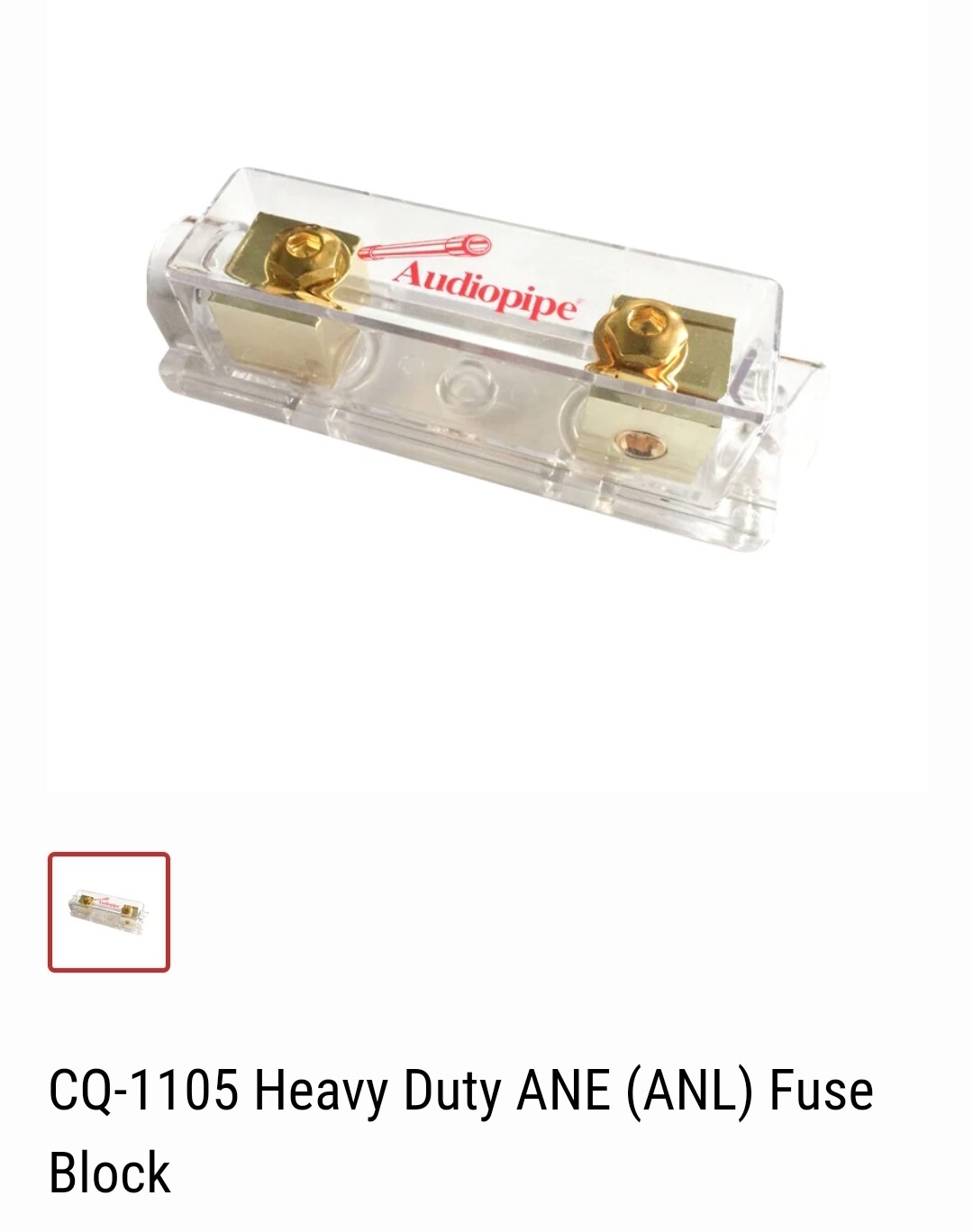 AUDIOPIPE
HEAVY DUTY ANE (ANL) FUSE BOX