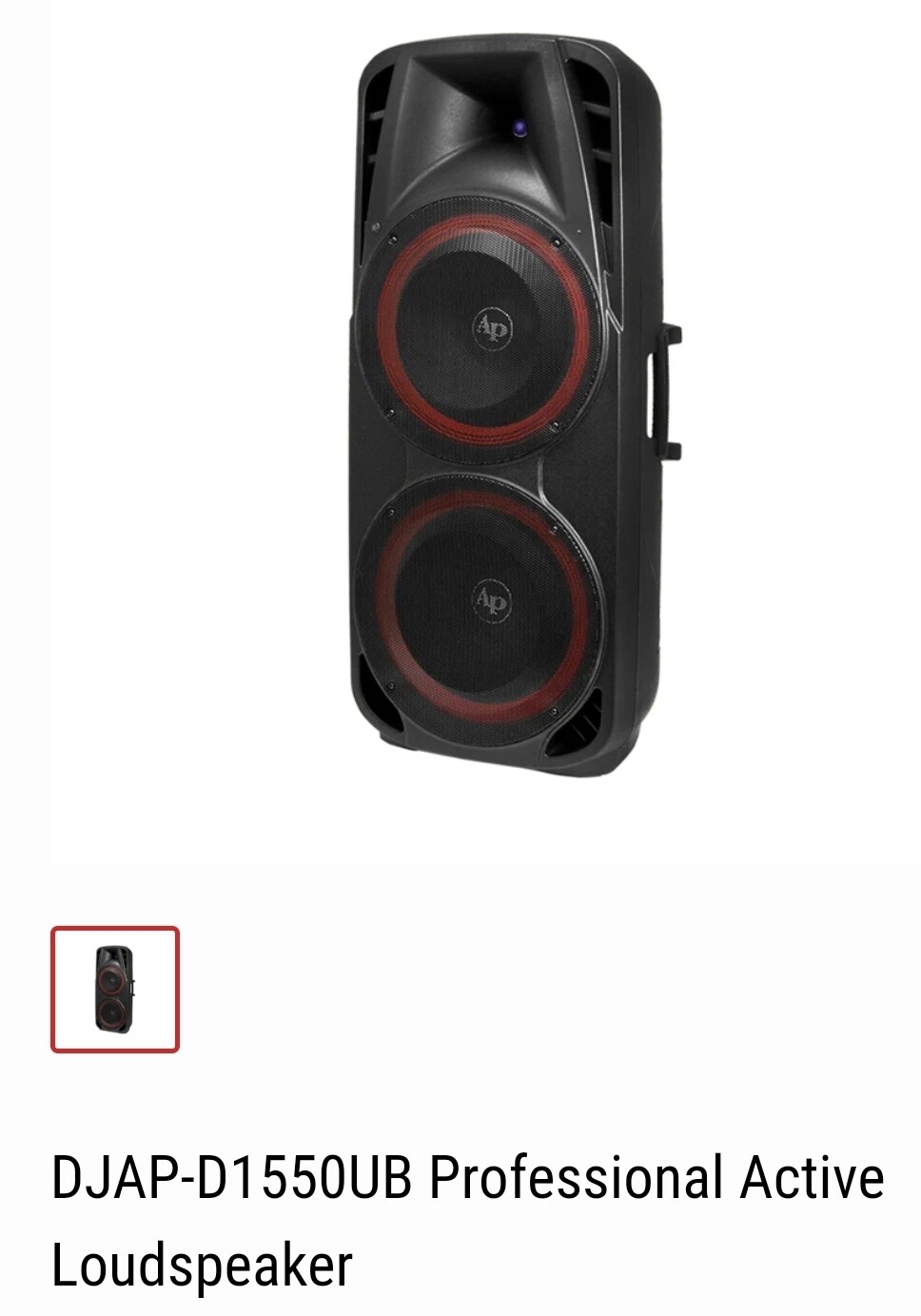 AUDIOPIPE 
PROFESSIONAL ACTIVE LOUDSPEAKER