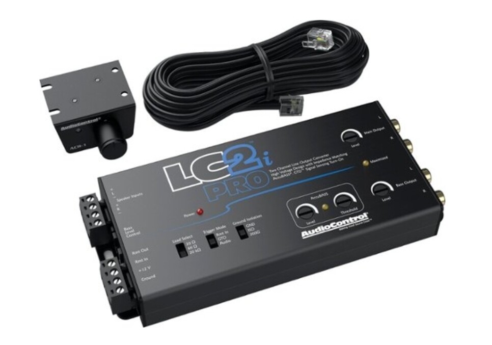 AUDIOCONTTOL -  PRO LC2I 2-CHANNEL ACTIVE LINE OUTPUT CONVERTER WITH ACCUBASS AND SUBWOOFER CONTROL - BLACK
