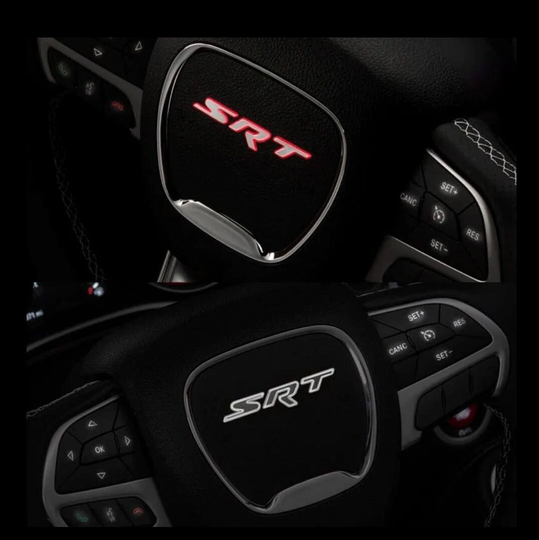 AUTO LED TECH  2015-2023 DODGE CHARGER&amp;CHALLENGER ILLUMINATED WHITE OR RED SRT AIRBAG ASSEMBLY