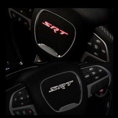 AUTO LED TECH  2015-2023 DODGE CHARGER&amp;CHALLENGER ILLUMINATED WHITE OR RED SRT AIRBAG ASSEMBLY