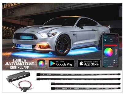 LED GLOW LIGHTING BLUETOOTH MILLION COLOR LED CAR UNDERBODY LIGHTING KIT with SMARTPHONE CONTROL