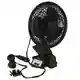 Auto Drive 12 Volt 6" Car Clip-On or Dash Mount Fan, Black