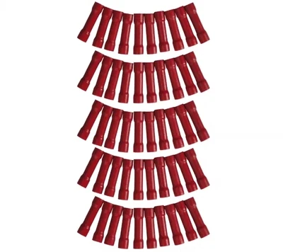 Harmony Audio HA-BC1822 Car Stereo Butt Connectors 18 to 22 Gauge Wire Red Color