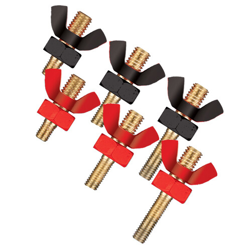 Shuriken SK-WN35-100 3 Wing Nut Set Pos/Neg Power Terminal System with M6 Connector