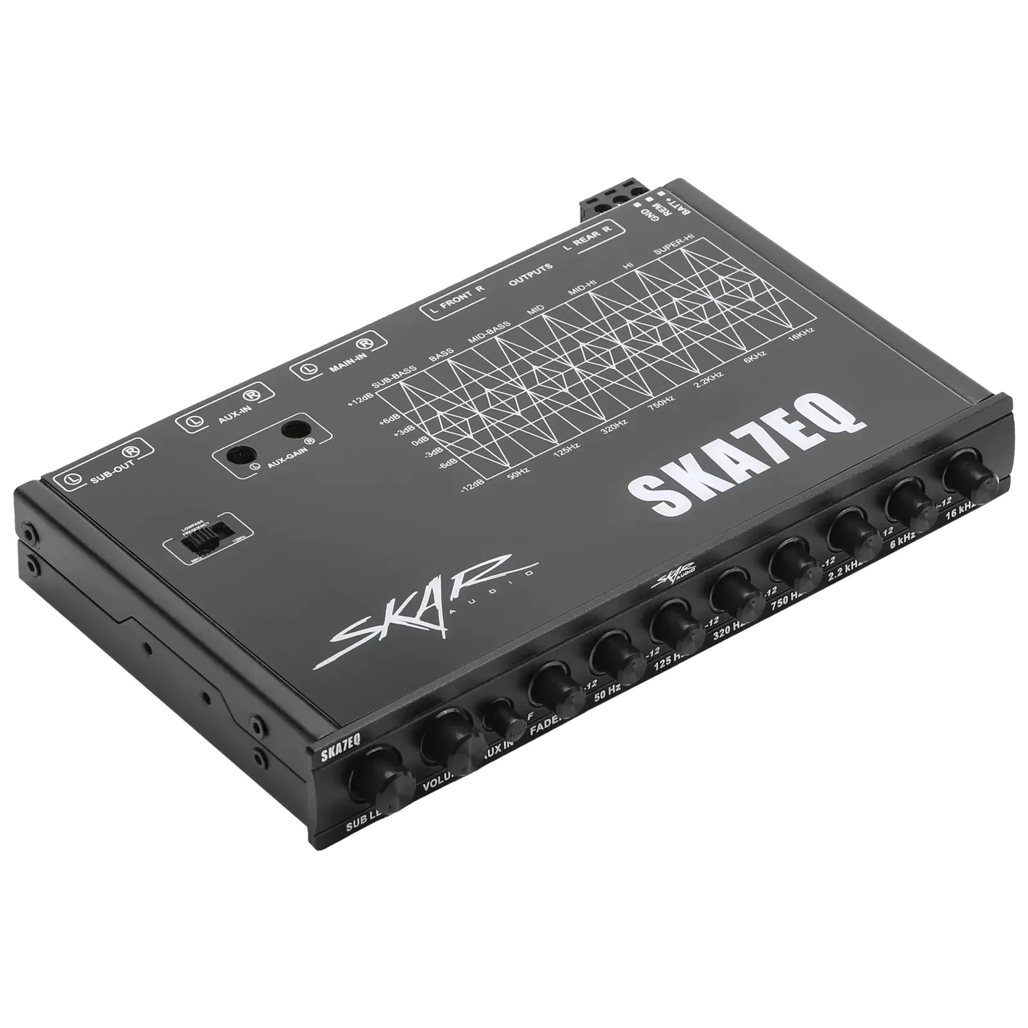 SKAR AUDIO SKA7EQ | 7 Band 1/2 DIN Car Audio Pre-Amp Graphic Equalizer