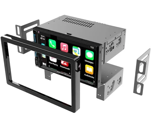 Power Acoustik Car Stereo Bundle Mechless HD LCD with Capacitive Touchscreen, Bluetooth &amp; Speakers Car Play &amp; Android Auto - 1 Each