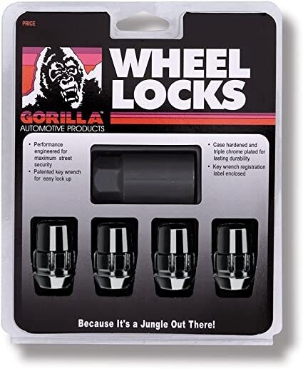 Gorilla Automotive 71681NBC Acorn Black Chrome Wheel Locks (1/2&quot; Thread Size)