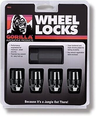 Gorilla Automotive 71681NBC Acorn Black Chrome Wheel Locks (1/2" Thread Size)