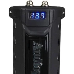 Audiopipe ACAP-6000 Car Audio 6 Farad 24 Volt Surge Power Capacitor Kit for Car Stereo Amplifier with Digital Display and Electronic Protection, Black