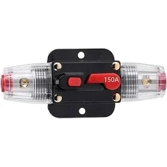 STETION Car Audio 150 Amp Resettable Fuse Circuit Breaker Car Protect for Audio System Fuse 12-24V DC for Car Audio Amps Overload Protection Fuse (150A)