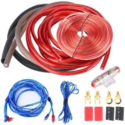 Cusimax Gauge Car Power Amplifier Installation Kit, 2800W Amp Wiring Kit, Car Replacement Kit Brings Power to Radio Subwoofer Amplifier Speaker, Adult