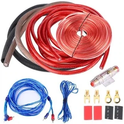 Cusimax Gauge Car Power Amplifier Installation Kit, 2800W Amp Wiring Kit, Car Replacement Kit Brings Power to Radio Subwoofer Amplifier Speaker, Adult
