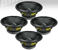 4X PRV AUDIO 8MB450-4 V2 8&quot; PRO MIDBASS 450 WATTS WOOFER 4-OHM CAR AUDIO SPEAKER