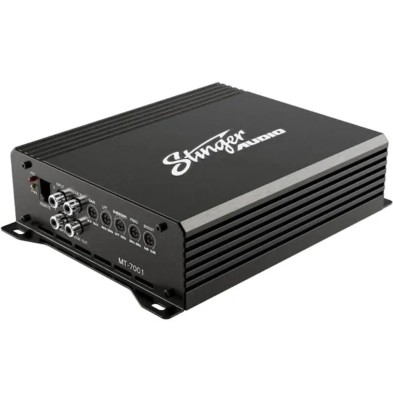Stinger Audio MT7001 Monoblock Class D MOSFET Power Supply Amplifier with Remote Subwoofer Level Control,700 Watts RMS.