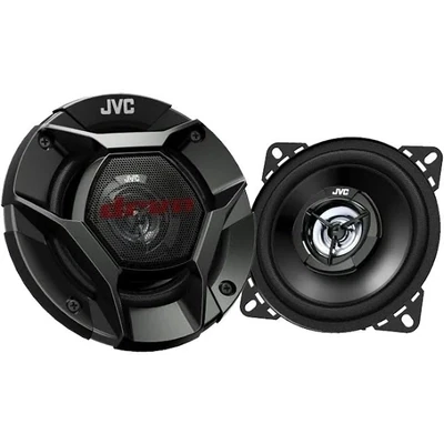 4X JVC DRVN Dr Series 4 inch 220W Max Power Car Audio 2-Way Coaxial Vehicle Speakers Bundle Combo with 50 ft 16 Gauge Audio Speaker Wiring