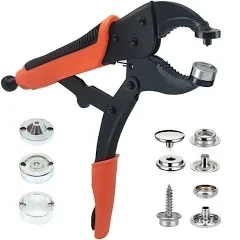 Heavy Duty Snap Fastener Tool Adjustable Snap Setter Tool