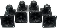 Nippon America 4 Pair of 3.25&quot; x 3.25&quot; Piezo Tweeter Element DJ Speaker Car Audio Square Single Super Horn NTX-1004PZ