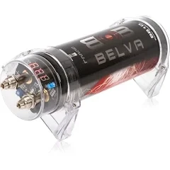 Belva  Professional Grade 1 Farad Capacitor and 4 Gauge Amplifier Kit with 2 Channel RCA Comb Kit (Blue)