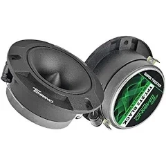 Timpano TPT-ST2 Black 3.75 Inch Super Tweeter, 4 Ohm, 500 Watts Peak, 105 dB Bullet, 1 in Voice Coil, Slim Profile Tweeters for Pro Car Audio (Pair)