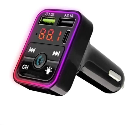 ONN.  Bluetooth LED FM Transmitter Car Charger with LCD Screen