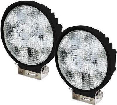 Off-Road LED Work Light / LED Driving Light - 4.5&quot; Round - 18W - 1,800 Lumens - 30 Degree - 2-Pack