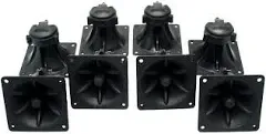 Nippon America 4 Pair of 3.25" x 3.25" Piezo Tweeter Element DJ Speaker Car Audio Square Single Super Horn NTX-1004PZ