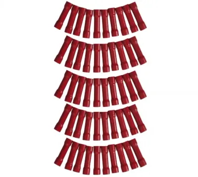 Harmony Audio HA-BC1822 Car Stereo Butt Connectors 18 to 22 Gauge Wire Red Color