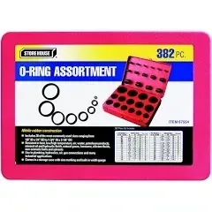 O-Ring Assortment, 382 Piece