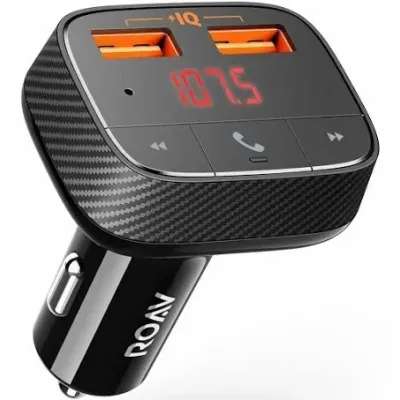 Anker Roav SmartCharge F0 Bluetooth FM Transmitter for Car, Audio Adapter and Receiver