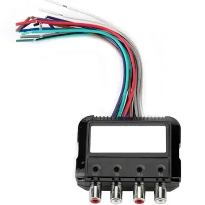 Audio Converter, Car Stereo 4 Channel High and Low Audio Converter with Power Amplifier Control Line