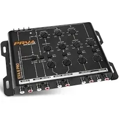 PRV AUDIO EX4.6 PRO 4 Way Crossover Car Audio, 4 in 6 RCA Output, 9 Volts RMS Electronic Crossover