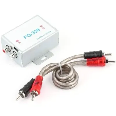 Qiilu Audio Systems Ground Loop Isolator, 12V Car Stereo Noise Filter High Performance for Amplifier Speaker