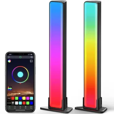 Jizbuger Smart LED Light Bars, RGB Light Bars with 20 Scene Modes and Music Sync Modes, White &amp; Color LED Lights for TV Ambient Lighting, Gaming, Part